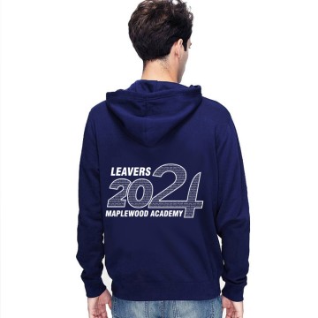Leavers 2024 Maplewood Academy High School Graduate Hoodie Banner Design Stars & Stripes Hood