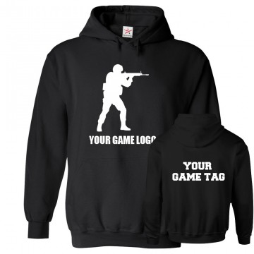 A Personalised GAMER Logo On Front & Gamer Tag On Back Hoodie