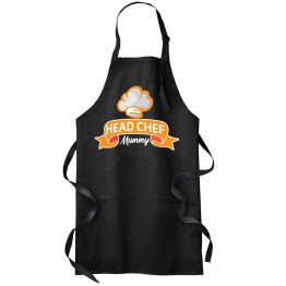 Head Chef Mummy Family BBQ Kitchen Professional Home Cooking Baking Apron For Women Mother Gift