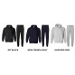 Unisex Personalised Tracksuit Hooded Sweatshirt & Jog Pants Set with Front Chest and Left & Right Leg Custom Text Printing