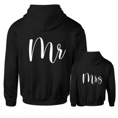 Custom Back Mr & Mrs Printed on Hoodie (2 Hoodies)