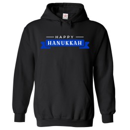 Happy Hanukkah Chanukkah Jewish Festival Classic Graphic Print Humor Unisex Kids & Adults Pullover Hoodie