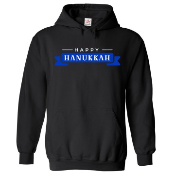 Happy Hanukkah Chanukkah Jewish Festival Classic Graphic Print Humor Unisex Kids & Adults Pullover Hoodie