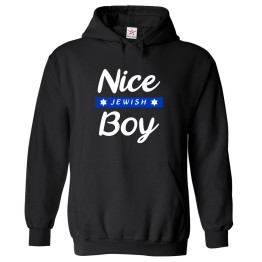 Nice Jewish Boy Magen David Classic Graphic Print Funny Family Unisex Kids & Adults Pullover Hoodie