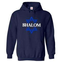Shalom Magen David Hebrew Peace Torah Classic Graphic Print Humor Unisex Kids & Adultss Pullover Hoodie
