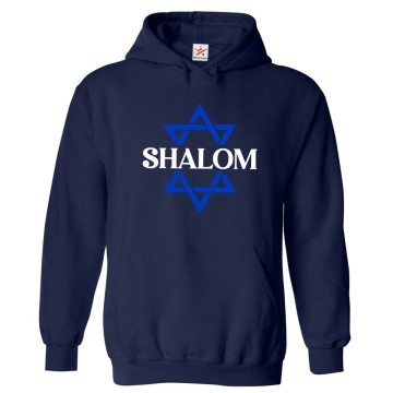 Shalom Magen David Hebrew Peace Torah Classic Graphic Print Humor Unisex Kids & Adultss Pullover Hoodie