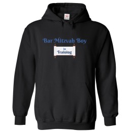 Bar Mitzvah Boy In Training Torah Jewish Classic Funny Graphic Print Unisex Kids And Adults Pullover Hoodie