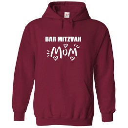 Bar Mitzvah Mom Heart Design Family Jewish Classic Comical Funny Unisex Kids And Adults Pullover Hoodie