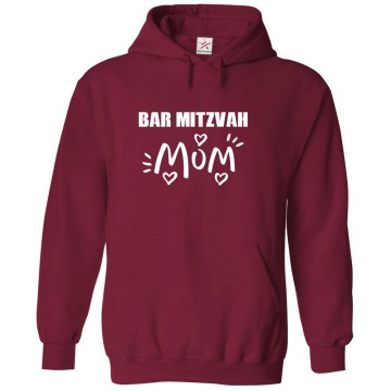 Bar Mitzvah Mom Heart Design Family Jewish Classic Comical Funny Unisex Kids And Adults Pullover Hoodie