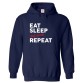 Eat Sleep Daf Yomi Repeat Torah Jewish Foodie Funy Sarcastic Graphic Print Unisex Kids And Adults Pullover Hoodie