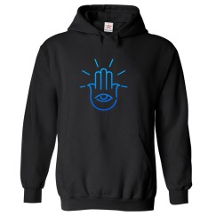 Hamesh Fatima Hamsa Hand Eye Of Protection Classic Graphic Print Unisex Kids And Adults Pullover Hoodie