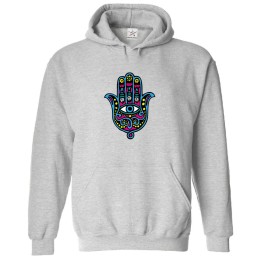 Hamesh Hamsa Fatima Hand Eye Of Protection Classic Colurful Graphic Print Unisex Kids And Adults Pullover Hoodie