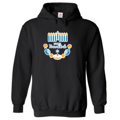 Happy Hanukkah Symbols Of Judaism Menorah Star Dreidels Classic Comical Unisex Kids And Adults Pullover Hoodie