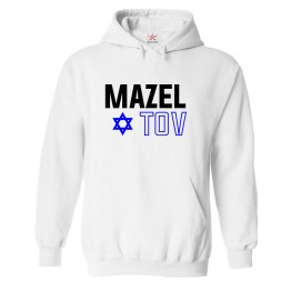 Mazel Tov Yiddish Good Luck Classic Comic Festive Unisex Kids And Adults Pullover Hoodie