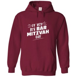 Oy Yey! It's Bar Mitzvah Day Celebration Comical Funny Unisex Kids And Adults Pullover Hoodie