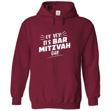 Oy Yey! It's Bar Mitzvah Day Celebration Comical Funny Unisex Kids And Adults Pullover Hoodie