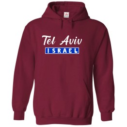 Tel Aviv Israel Jewish Classic Graphic Print Comical Funny Unisex Kids And Adults Pullover Hoodie