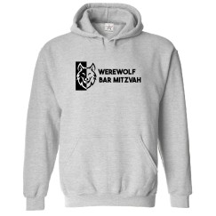 Werewolf Bar Mitzvah Classic Graphic Print Full Moon Comic Unisex Kids And Adults Pullover Hoodie