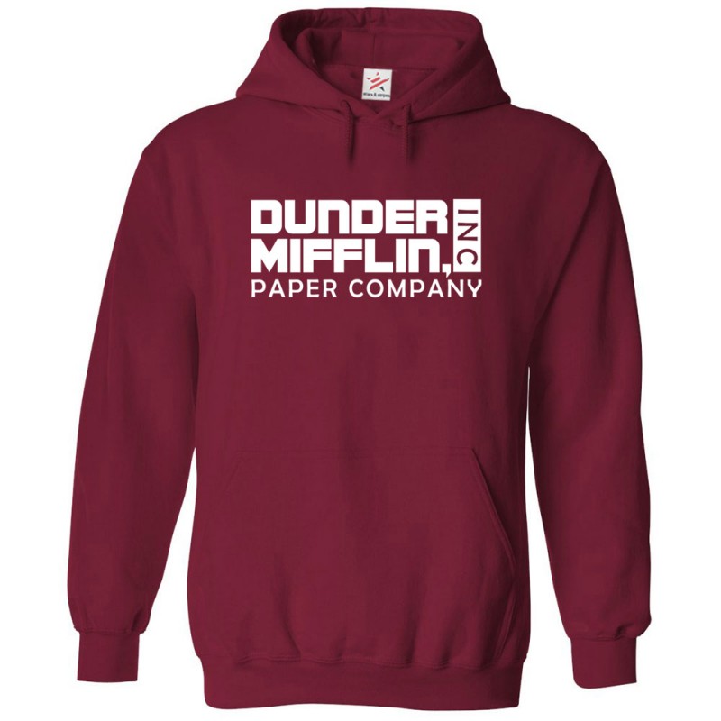 Maroon Dunder Mifflin Hoodie The Office Dunder Mifflin Happy