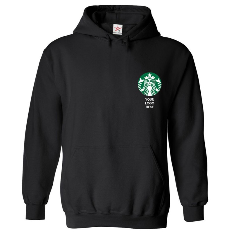 Personalised Your Custom Company Logo On Front Left Chest Hoodie