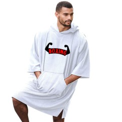 Boxing Wrestling Arms Unisex Adult Hooded Poncho Graphic Print For Gym Lovers