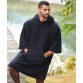 "The Body Achieves What The Mind Believes." Unisex Adult Hooded Poncho For Gym Lovers Motivational Quote Graphic Print