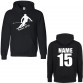 Personalised Ski Hoodie with Custom text on front and back