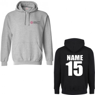 Personalised Front left breast logo embroidery and back custom name print hoodie