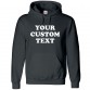 Personalised front chest text printed on Hoodie