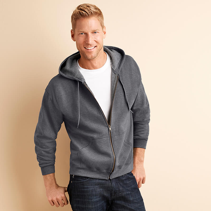 Blank Zipper HeavyBlend™ vintage classic full zip hooded sweatshirt ...