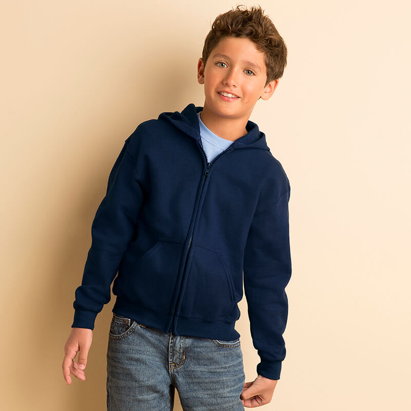 Download Blank Zipper Heavy Blend™ youth full zip hooded sweatshirt ...